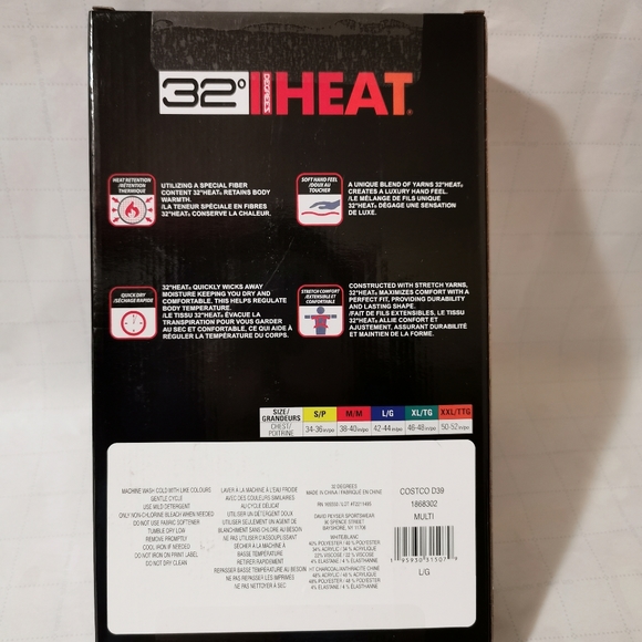 2 pack~32 DEGREES Heat Men's Long Sleeve Crew Neck Tee size L - Picture 2 of 5